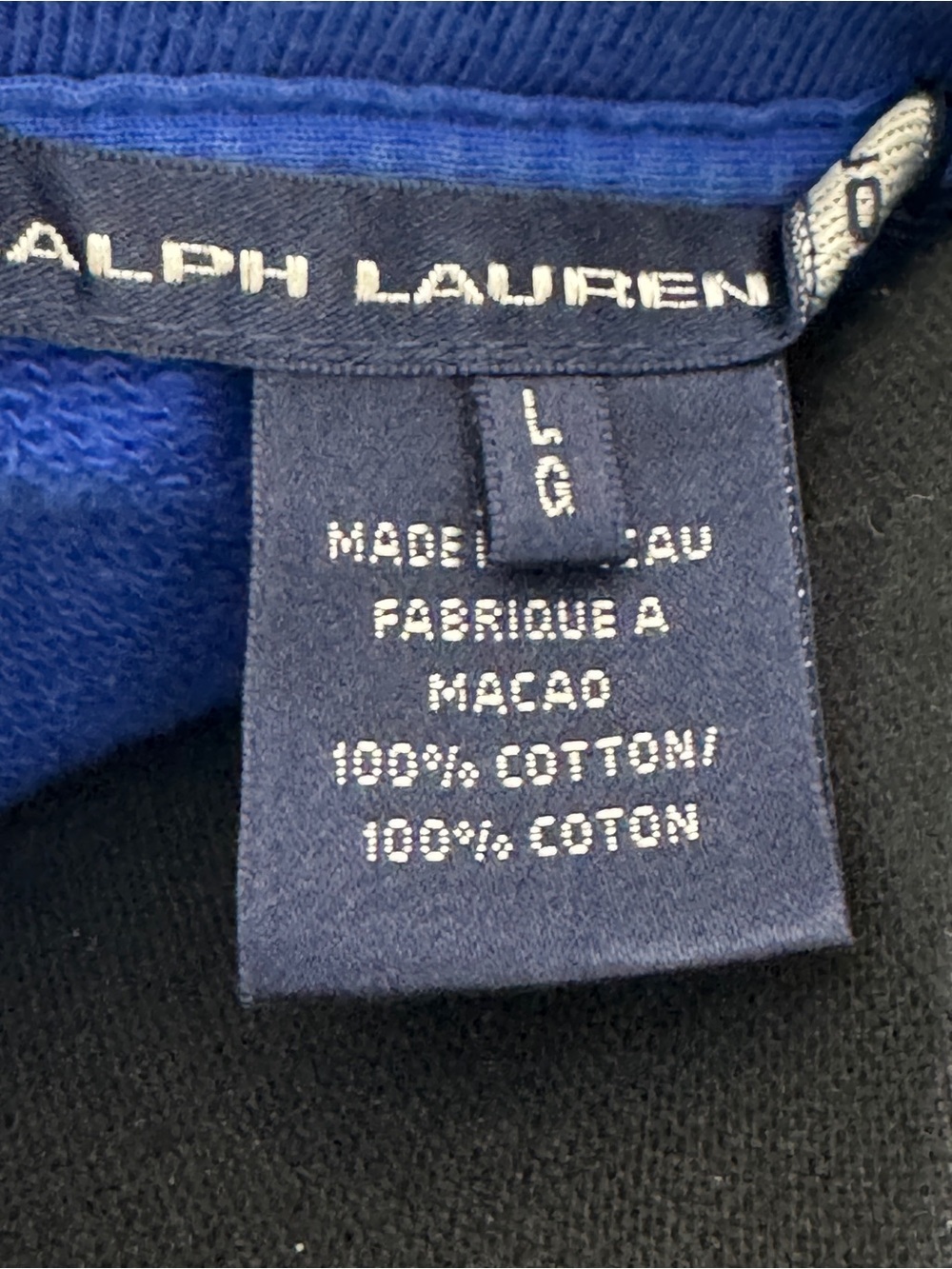 Ralph Lauren Royal Blue Sweatshirt Size L - Picture 5 of 5